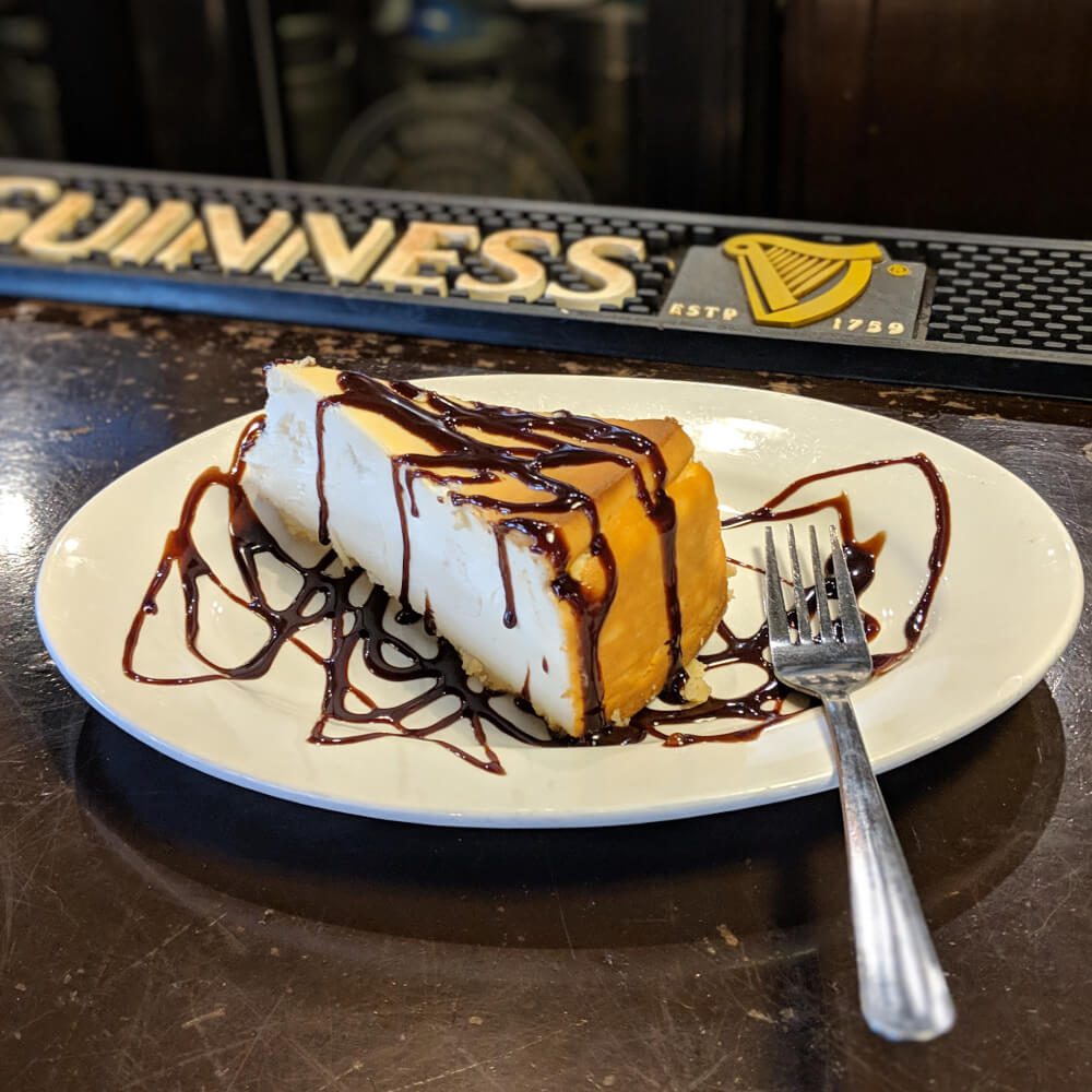 Irish Cream Cheesecake served at brockway irish pub in carmel