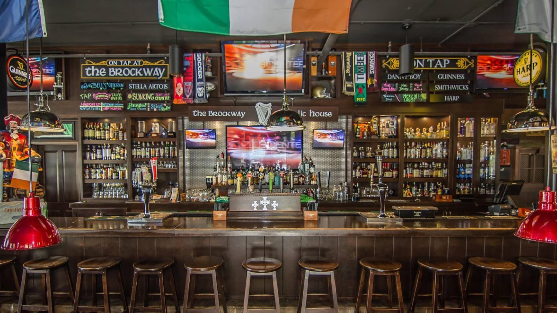 bar room at brockway irish pub in carmel
