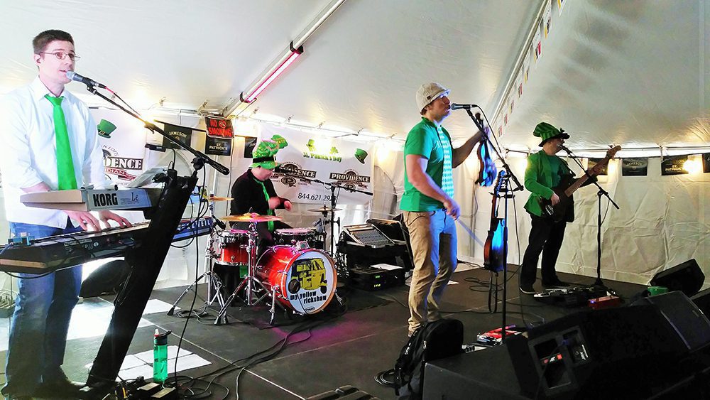 Live band performing